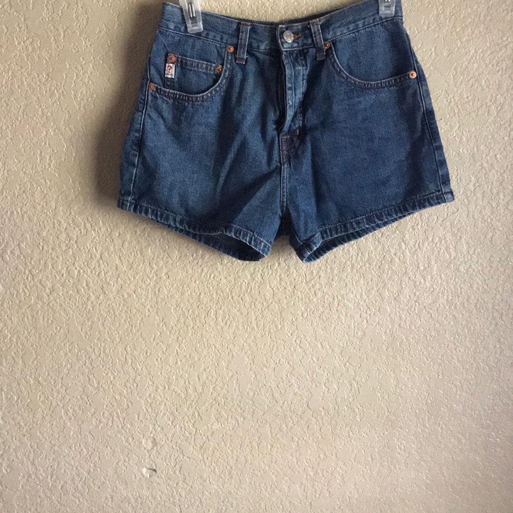 Vintage Guess denim high waisted shorts .